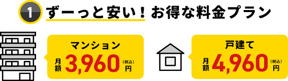 ずーっと安い！お得な料金プラン